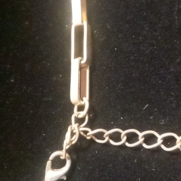 Gold wash paperclip chain 20 +2 square link necklace. - Picture 3 of 5